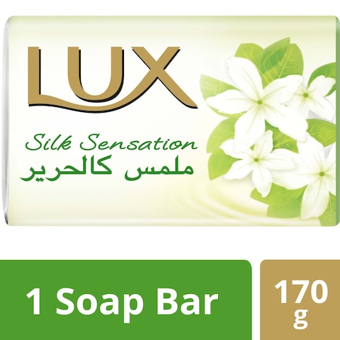 Buy Lux Silk Sensation Bar Soap White 170g Pack of 6 in Saudi Arabia