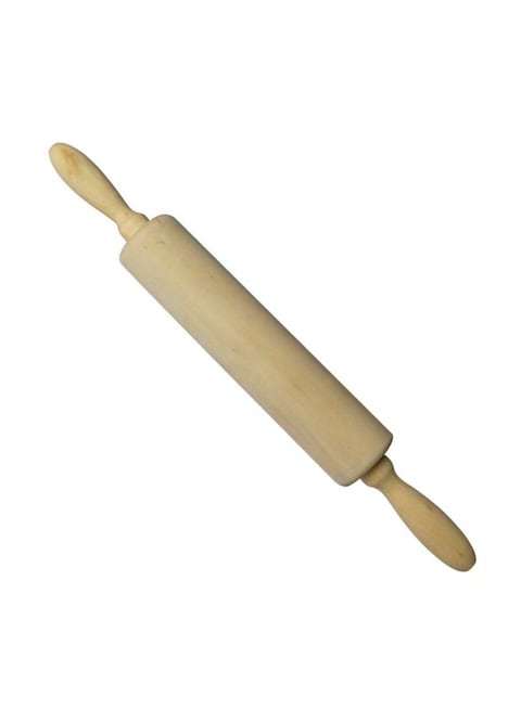 Generic Wooden Rolling Pin Beige 35X4.5Centimeter