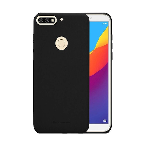 Protective Soft Silicone Case Cover For Huawei y7 2018 Black