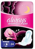 Buy Always Cotton Soft Maxi Thick Night Sanitary Pads with Wings 24 Pads in Kuwait