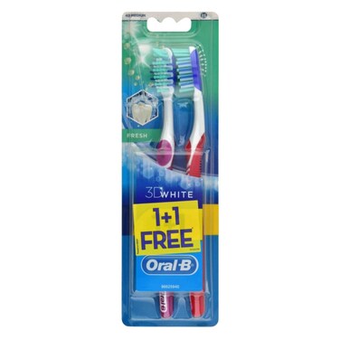 Oral B Advanced 3D White Toothbrush Promo 1 + 1 Piece Free