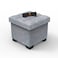 Eccentric Stool Cum End Table with Storage (Light Grey)