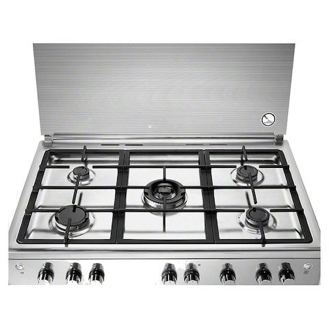 Electrolux Free Standing  90X60 Cm 5Burners  Gas Cooker Stainless Steel EKG-913 A20X