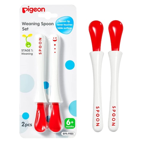 Buy Pigeon Weaning Spoon Set 26399 White in UAE