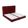 In House Janwa Velvet Bed Frame - Queen - 200x140 cm - Burgundy