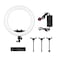 Generic-18 Inch LED Ring Light Photography Lamp Set Bi-color 3200K-5600K Stepless Dimmable with 3 Phone Holders Remote Control for Live Stream/Selfie/Makeup/Portrait Filming