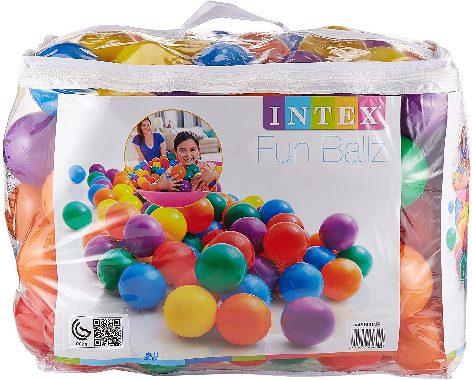 Intex Fun Balls, Multi-Colour, 100 Pieces, 49600