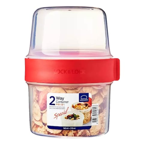 Lock And Lock Twist 2 Way Food Container - 670ml - Clear