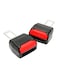 Generic 2-Piece Car Seat Belt Extender Black/Red