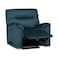In House Velvet Rocking &amp; Rotating Recliner Chair - Dark Turquoise - AB01