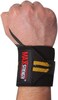 Max Strength Men's Bodybuilding Gym Training Hand Wrist Wraps (Pair) -Yellow/Black, 12 Inch