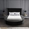 In House Lotus Velvet Bed Frame - King - 200x200 cm - Black
