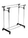 Generic - Metal Adjustable Cloth Rack Hanger 132.24832235.18 Silver/Black