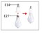 Lavish E14 Male To E27 Female Base LED Light Bulb Adapter Holder, Fireproof Socket Converter (6-Pack)