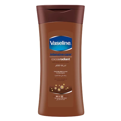 VASELINE Intensive Care Body Lotion for Dry to Very Dry Skin, Cocoa Radiant, Fast-Absorbing, 72hr Moisturising, 400ml