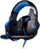 KOTION G2000 Gaming Headphone Headset Stereo Bass Over-ear Headband Mic PC Blue