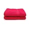 Rishahome 100% Cotton, 2-Piece Bath Towel Set 70x140 cm, Red, Premium Collection