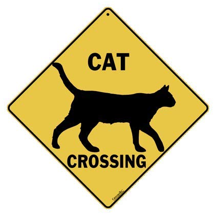 Buy CROSSWALKS Cat Silhouette Crossing 12 X 12 Aluminum Sign (X311 ...