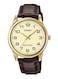 Casio - Men's Leather Analog Watch MTP-V001GL-9BUDF