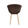 Jilphar Fabric Dining Chair with Wooden Legs JP1330D, Brown