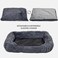 Dog bed for medium and large dogs with removable cushion and anti-slip bottom, Calming &amp; Ultra soft faux fur pet beds anxiety relief, Machine washable luxury plush dog bed 90 cm (Grey)