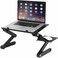 Generic Multi-Functional Laptop Stand with USB Cooling Fan Black
