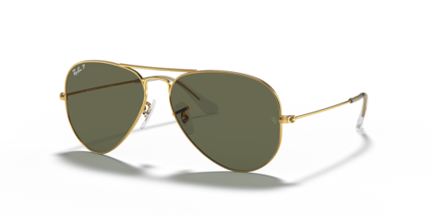 Ray-Ban Unisex Full Rim Aviator Classic Metal Gold Sunglasses RB3025-001-58-58