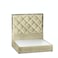 In House Victoria Velvet Bed Frame - Queen - 200x140 cm - Beige