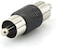 RCA Male to Male RCA Inline Coupler Inline Plug AV Adapter M/M Converter Connector for CCTV Camera (PACK OF 2)