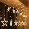 2.5M LED String Lights Fairy Five Pointed Star Shape Curtain Lights Ramadan Gift,Warm White, 220V