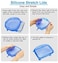 Generic 6 Pcs Silicone Stretch Lid - Durable Expandable Food Saver Cover For Bowel, Can, Cup (Blue) Universal Suction Lid-Bowl Pan Cooking Pot Lid-Silicon Stretch Lids
