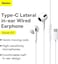 Fitto Type C Headphone, USB C Wired Earbuds, Microphone &amp; Volume Control, For iPhone Samsung, White