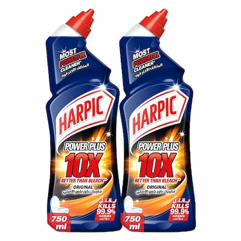 Buy Harpic Power Plus Toilet Cleaner Original 750ml Pack of 2 in UAE