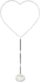 150CM Heart-Shaped Balloon Frame Stand, No Balloons Included, Ideal for Party Decorations, Weddings, Birthdays, and Celebrations(Love sky circle 1002)
