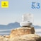 Baseus Wireless Earbuds Bluetooth Headphones 5.3 Bass Stereo Earphones 33H Playtime Bluetooth Earbud andEnvironmental Noise Cancellation Mic IPX5 Waterproof Earbuds For iOS And Android Devices White