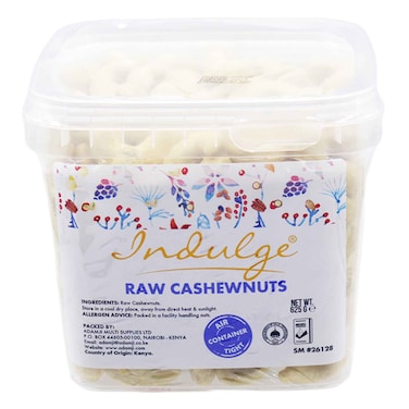 Indulge Raw Cashew Nuts 625g