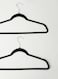 Switch 50 Piece Non-Slip Ultra Slim Velvet Multifunctional Hanger Set In Neutral Colour Made In Sturdy Material For Closet Organization, Black, 44.5X23.5cm