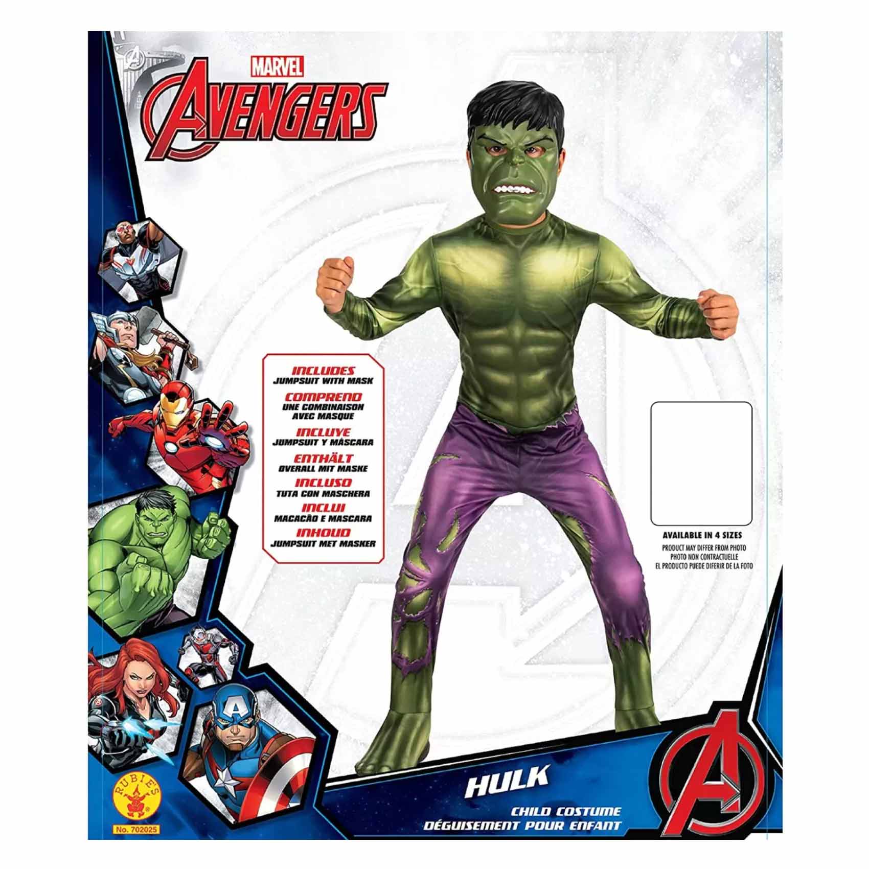 Rubie's Hulk Avengers 2 Kostüm – Komplettset Mit Maske & Handschuhen (Größe L, In Box)