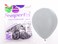 Sempertex 50pcs, 12'' Round Balloons, 20000853 12-Inch Latex Balloons, Solid Silver