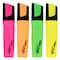 BIC Marking Highlighter Flat Pens (1.7 mm to 4.8 mm) with Super-Fluorescent Water-Based Ink - Assorted Colours, Pack of 4