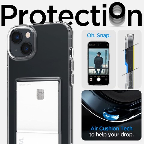 Spigen Crystal Slot designed for iPhone 14 Plus case cover (2022) - Crystal Clear