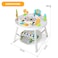 Teknum 4 - IN - 1 Activity Jumper / Feeding Chair / Drawing Table / Playing Station w / Musical Mat, Detachable Toys &amp; Musical Piano - White