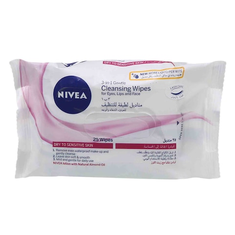 Nivea Gentle Cleansing Wipes 25 Count