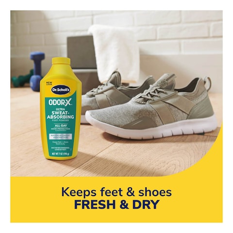 Dr. Scholl&#39;s Odour-X Ultra Sweat-Absorbing Foot Powder 198g