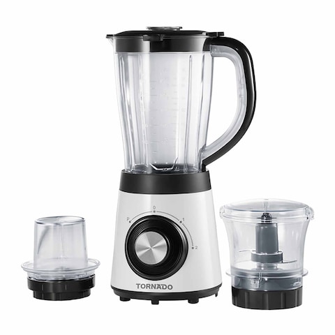 خلاط تورنيدو مع مطحنة وكبة 1.5 لتر - 600 واط أسود - TBL-500W