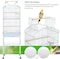 Egardenkart® Open Play Top Bird cage with Rolling Stand for Cockatiel Sun Conure Parakeet (White)