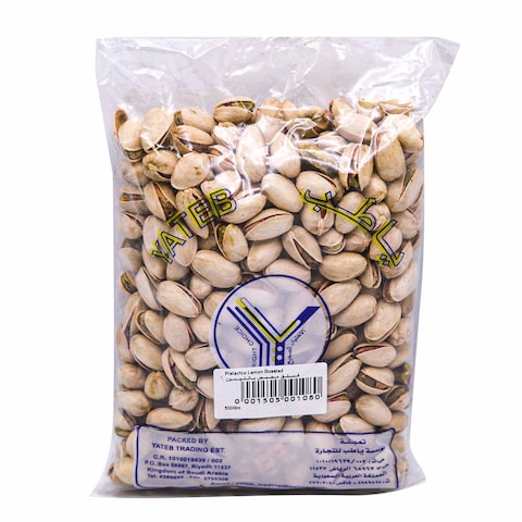 Buy Yateb Pistachio Lemon Roasted 500g in Saudi Arabia