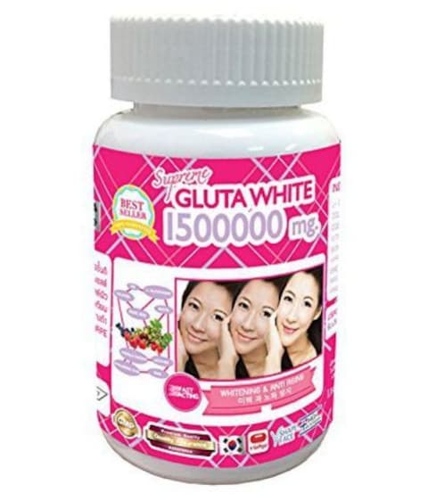 Supreme Gluta White 1500000 Mg V Shape Face Whitening Anti Aging 30 Softgel.