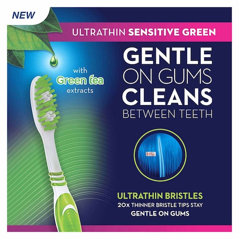 Oral B Toothbrush Ultrathin - Green - 3 Counts