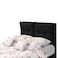 In House Le&oacute;n Velvet Bed Frame - King - 200x180 cm - Black